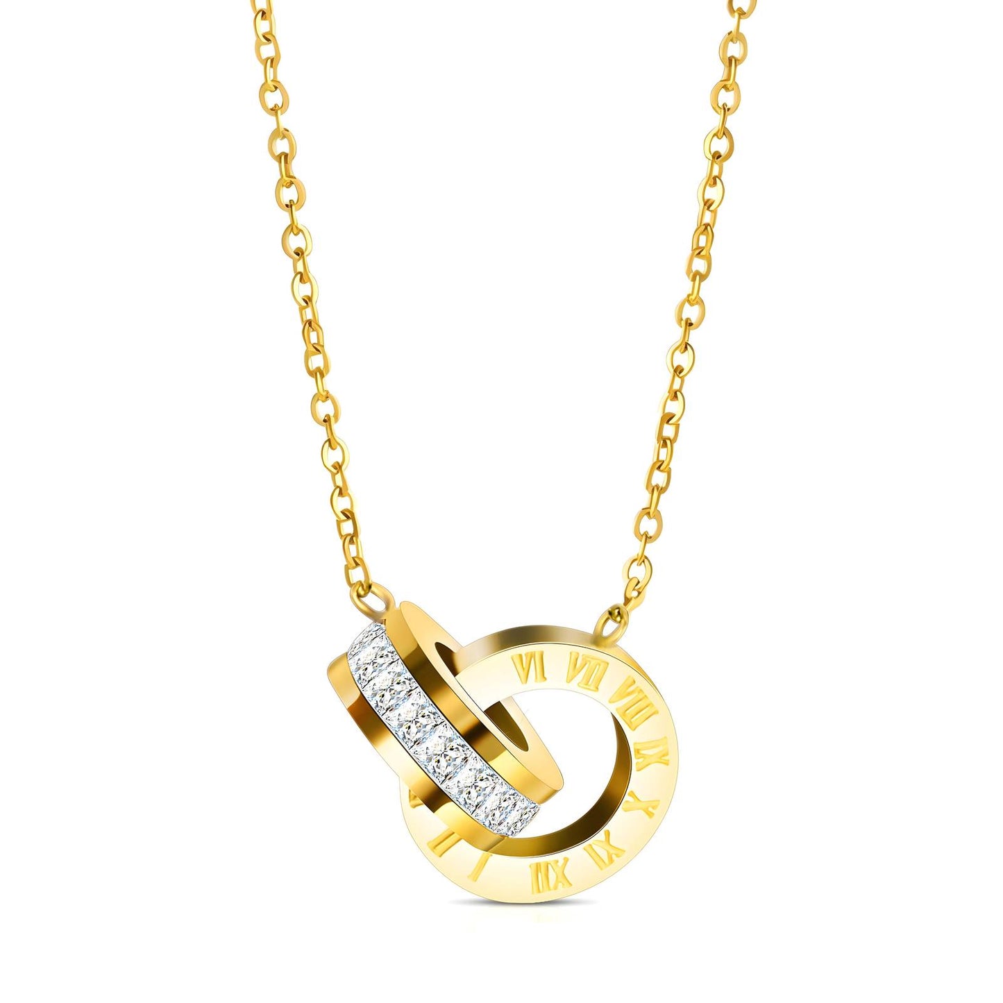 Gold Locked Dial Necklace