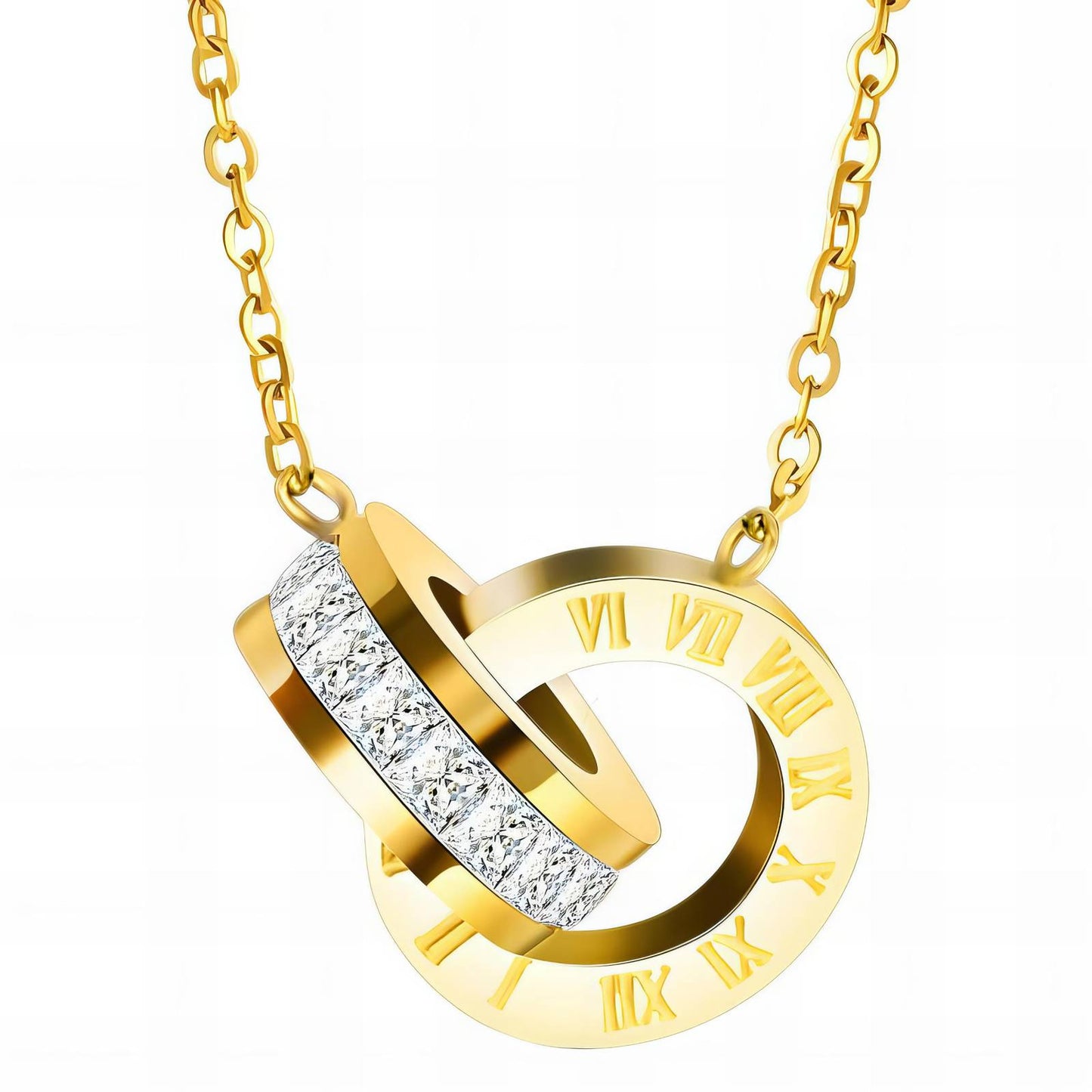 Gold Locked Dial Necklace