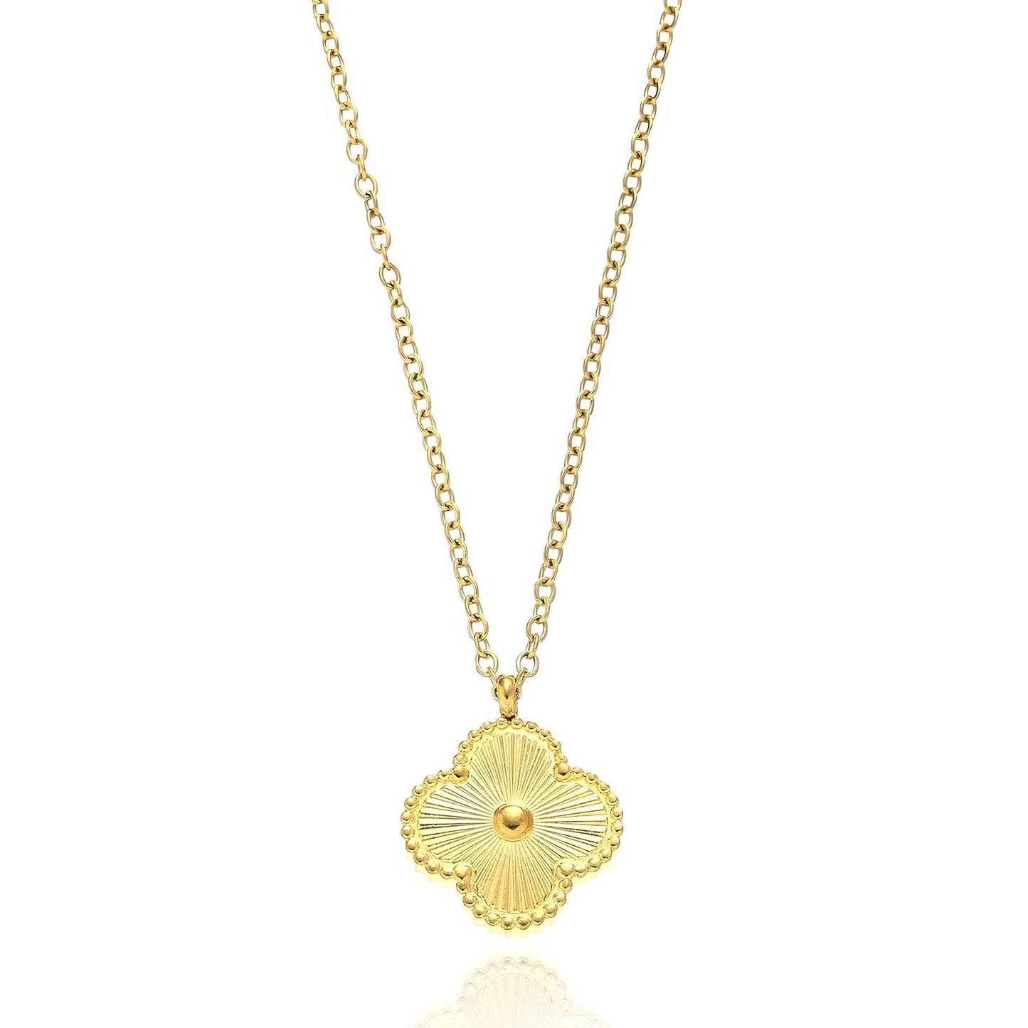 Single Gold Clover Necklace