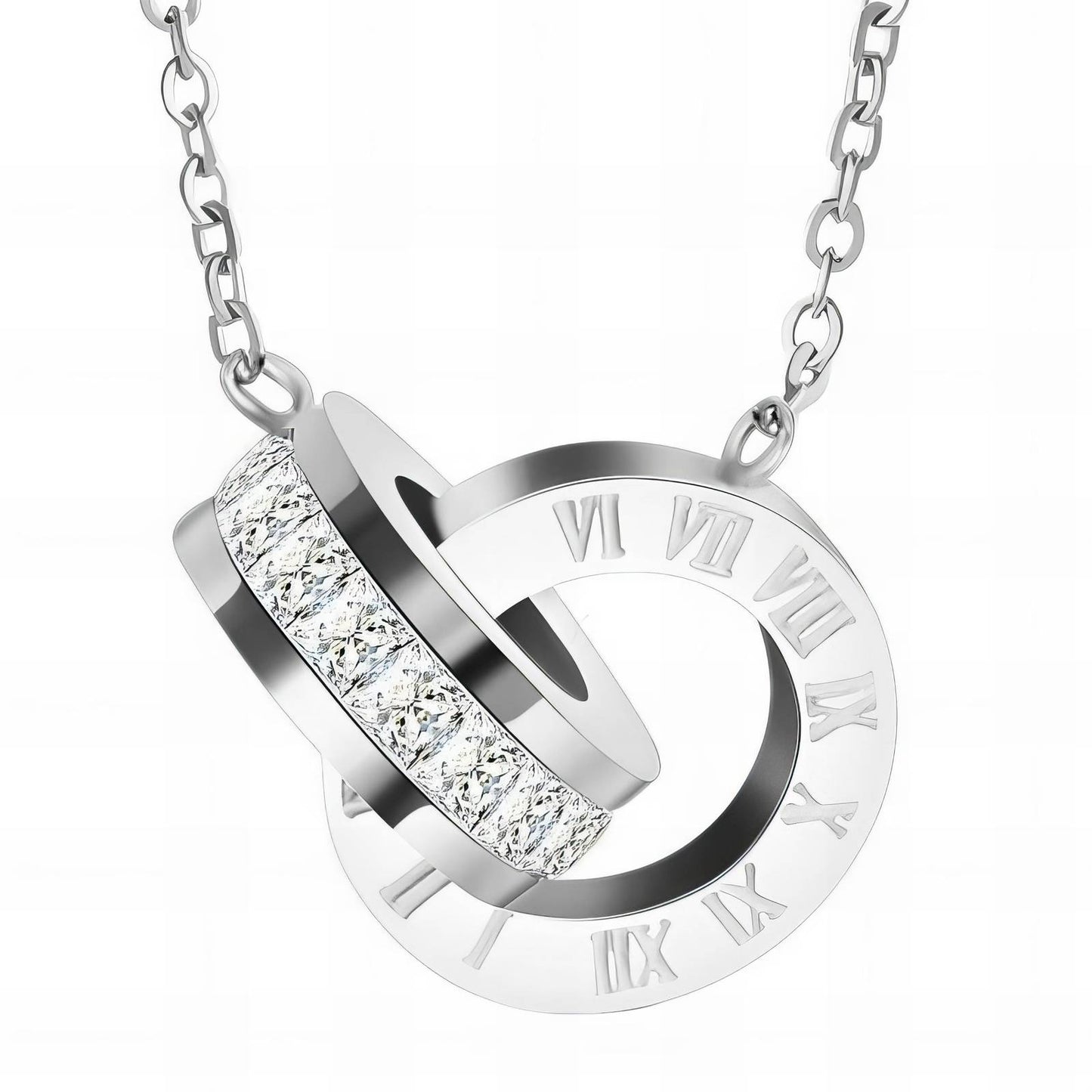 Silver Locked Dial Necklace
