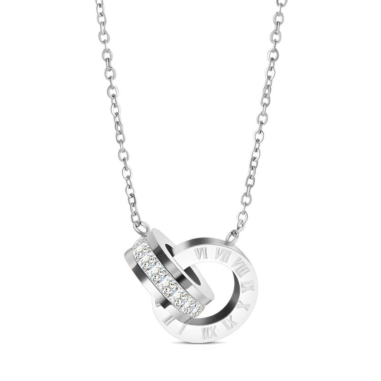 Silver Locked Dial Necklace