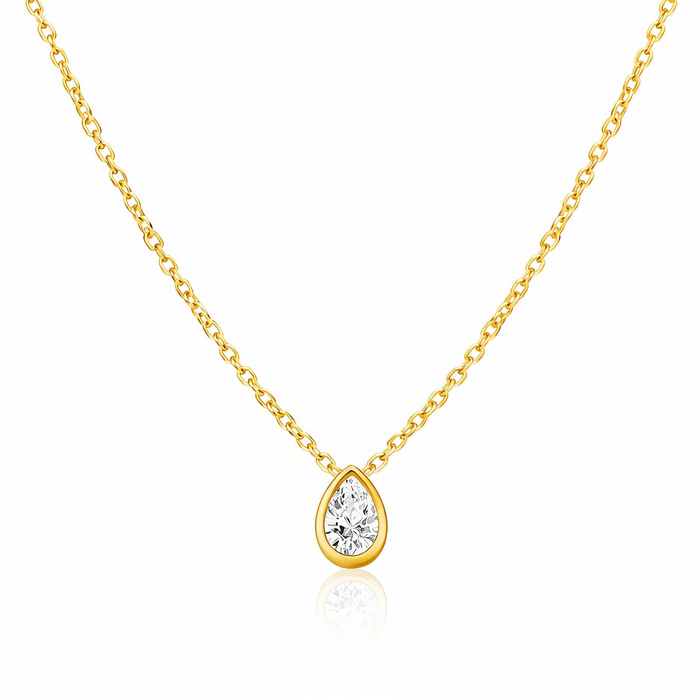 Teardrop Stud Necklace