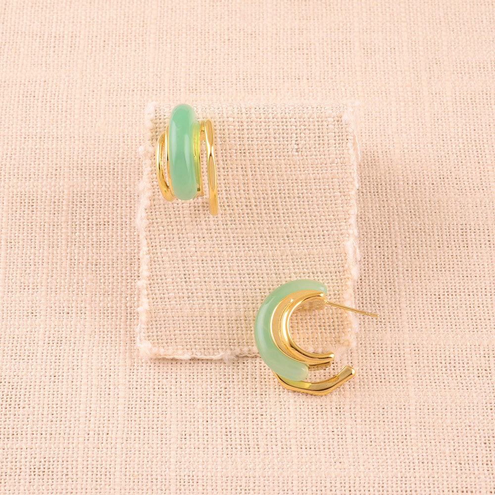 Resin Hoop Earrings