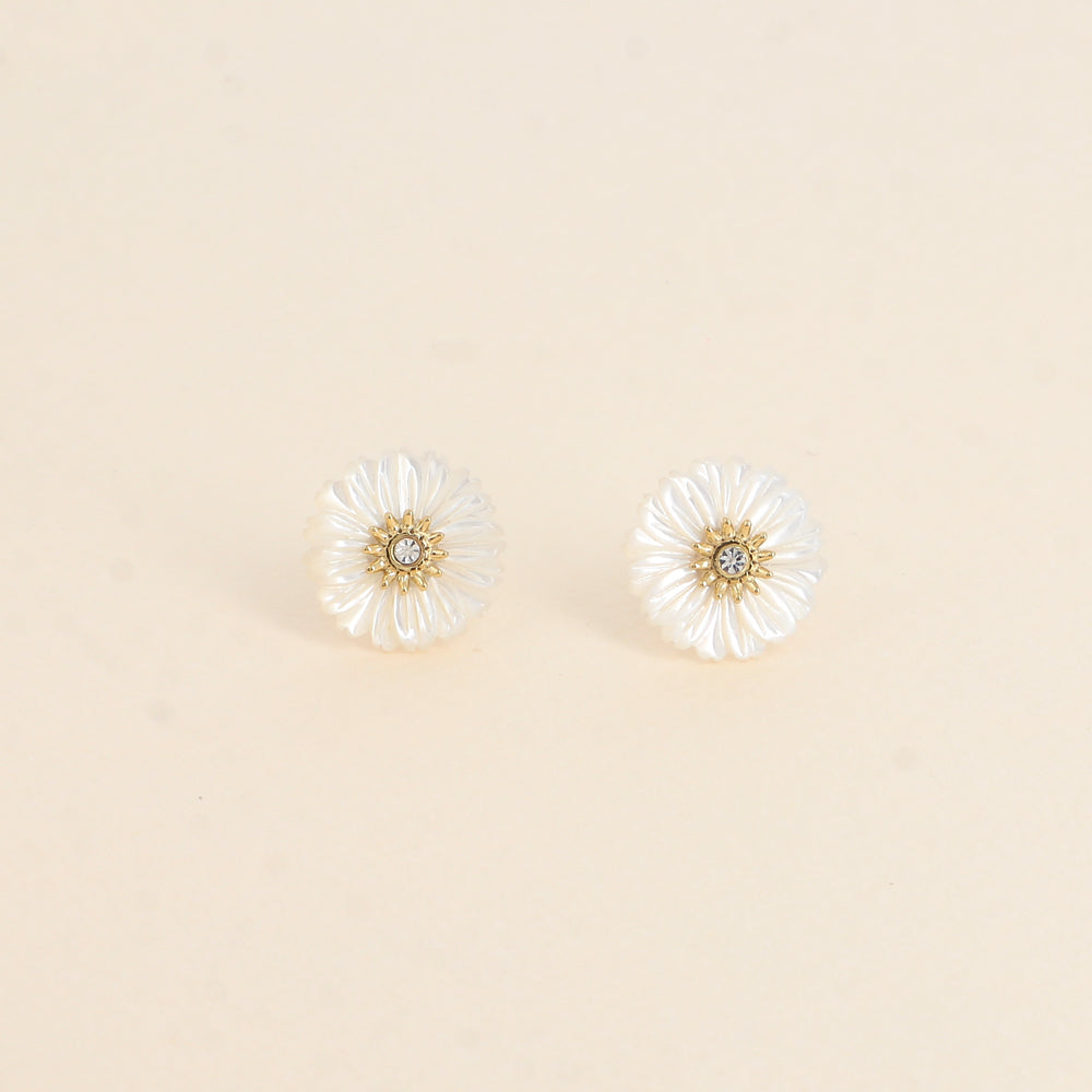 Pearl Flower Studs