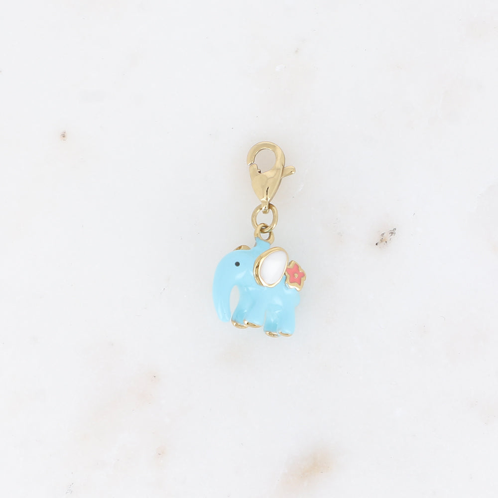 Enamel Elephant Charm
