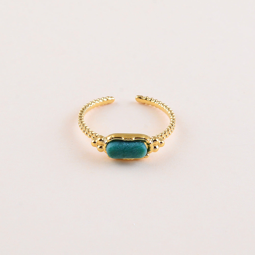 Milgrain stone ring