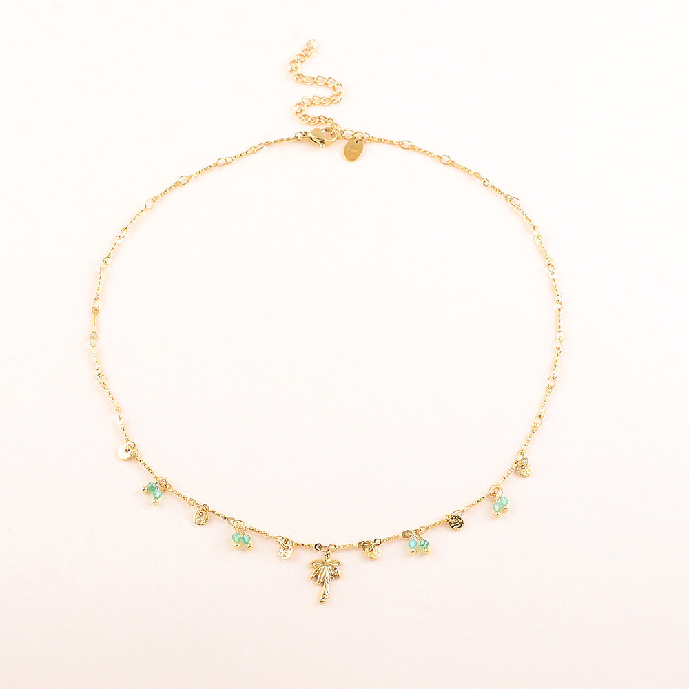 Palm Tree Pendant Necklace