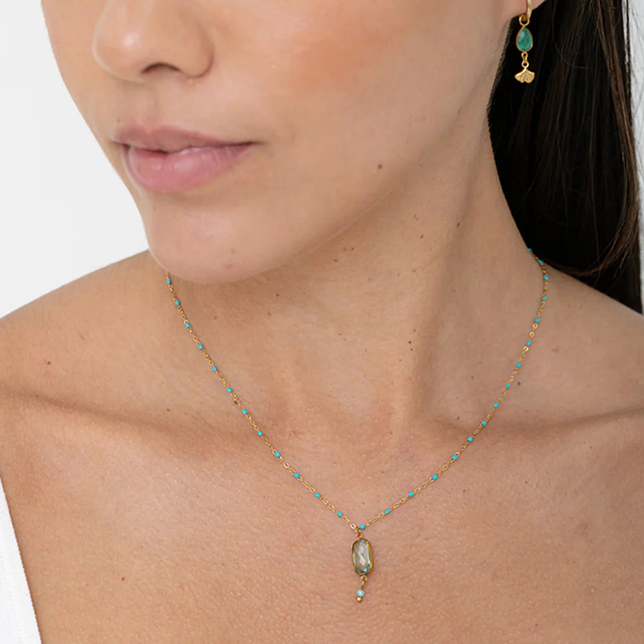 Enamel and Crystal necklace