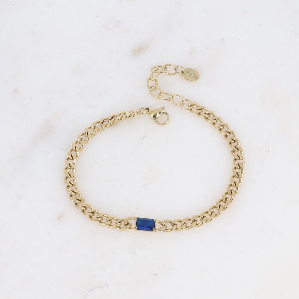 Curb Chain Crystal Bracelet