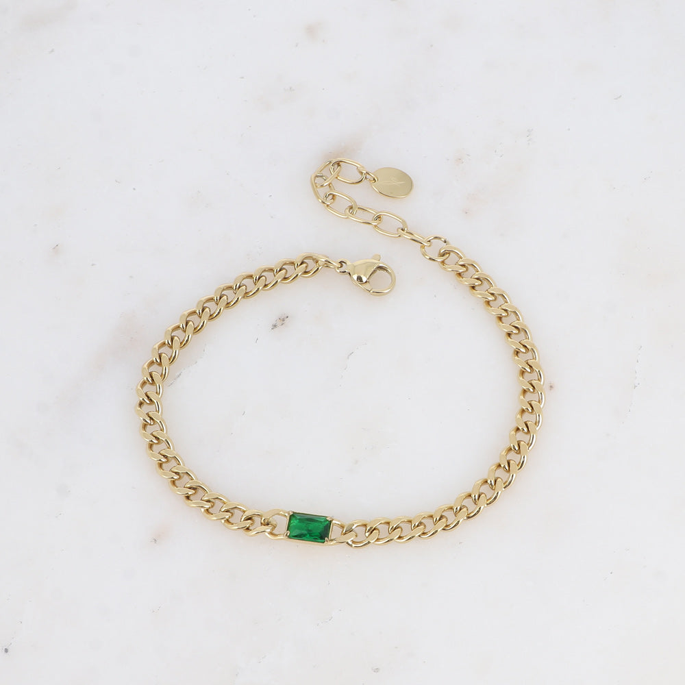 Curb Chain Crystal Bracelet