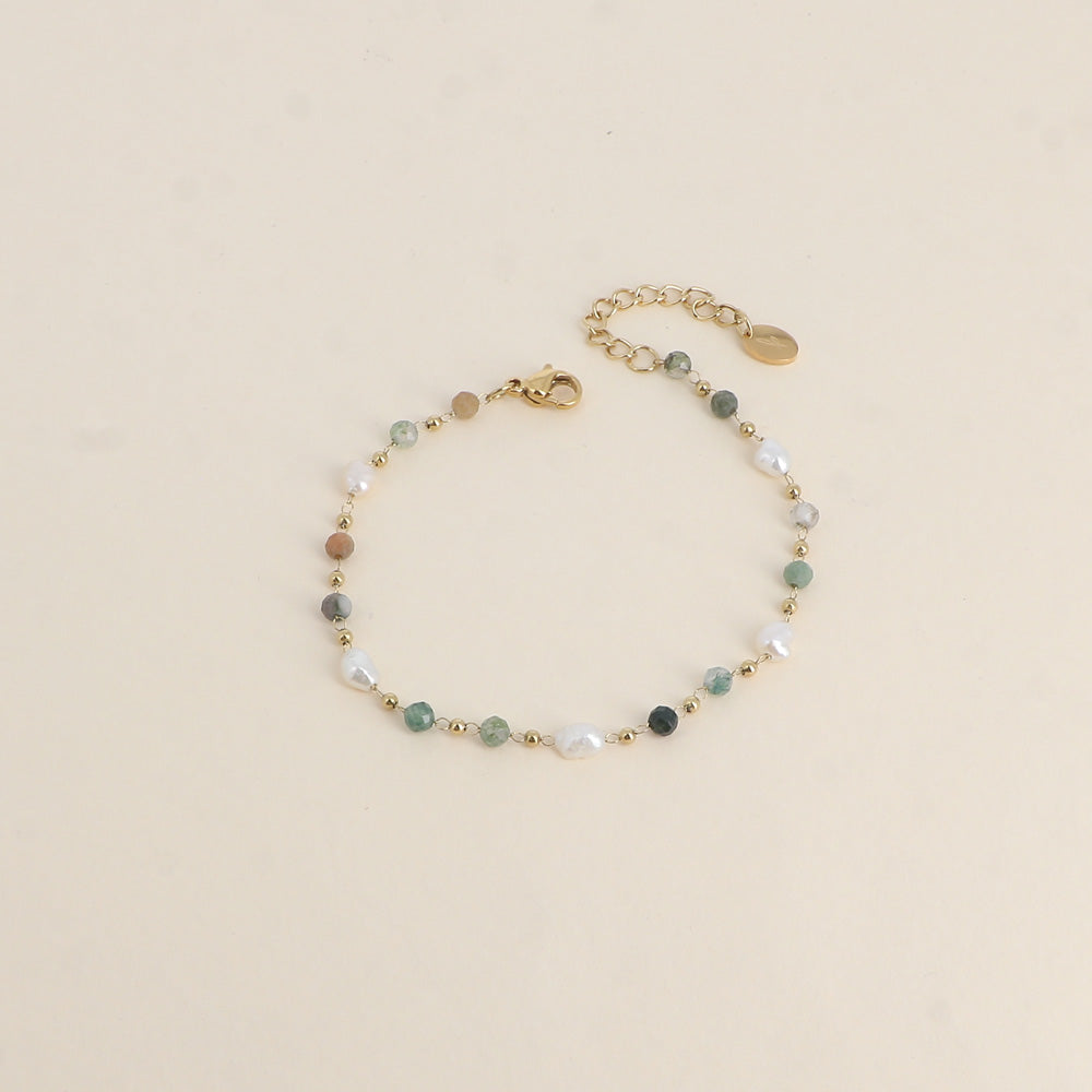 Stone Pearl Bracelet