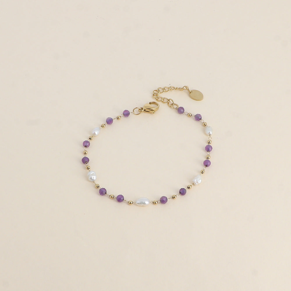 Stone Pearl Bracelet