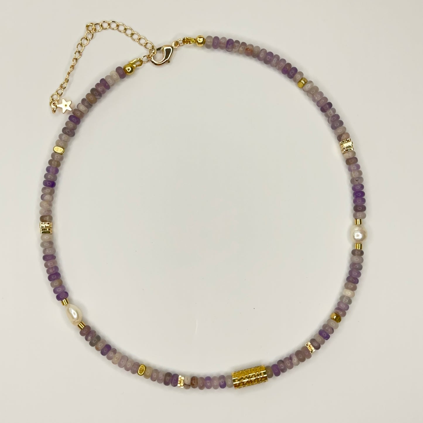 Amethyst Barrel Necklace