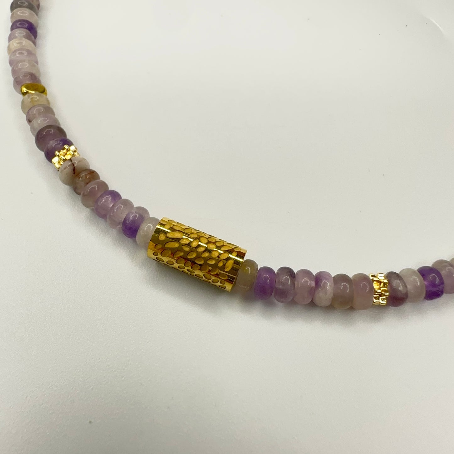 Amethyst Barrel Necklace