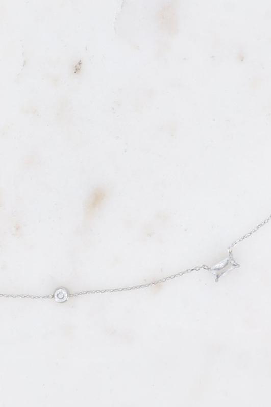 Rectangular Crystal Necklace