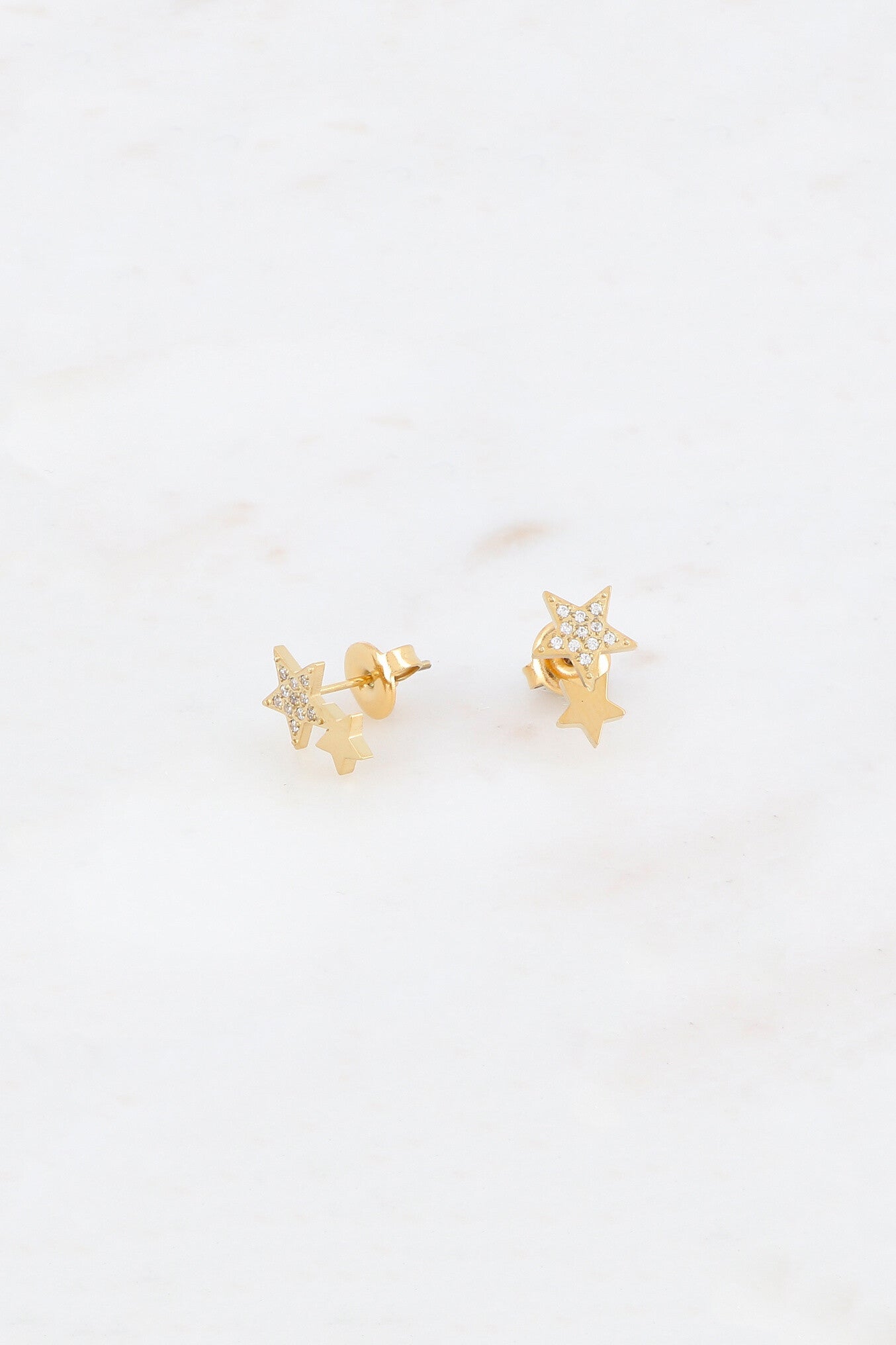 Double Star Stud Earrings