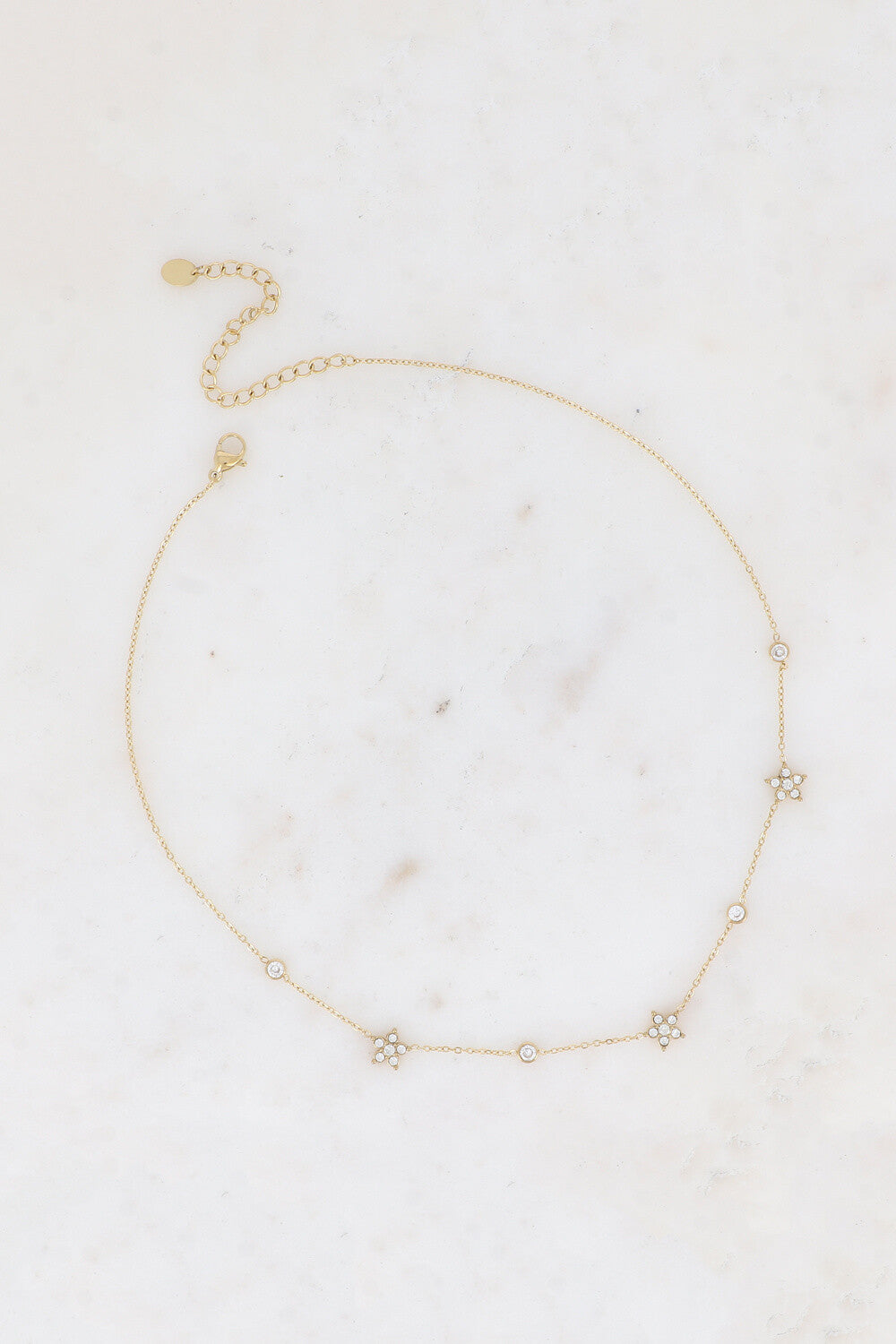 Zirconium Flower Necklace