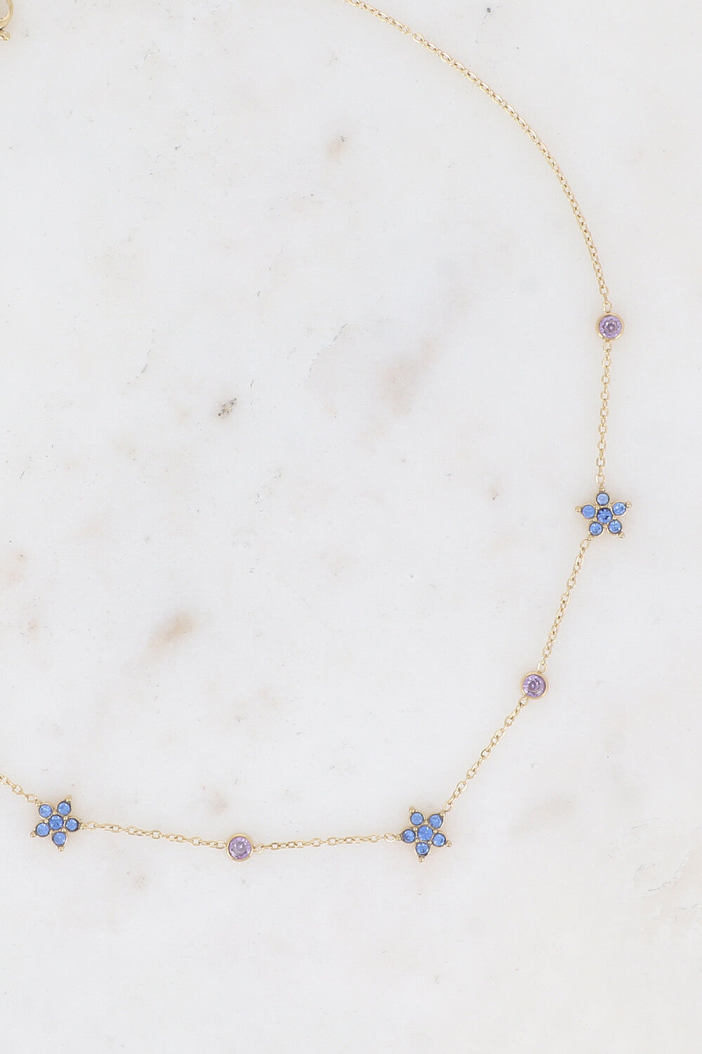 Zirconium Flower Necklace