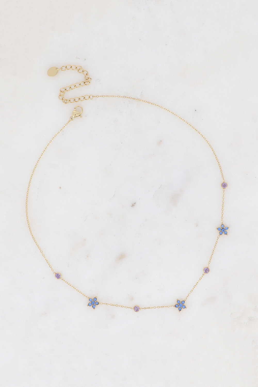Zirconium Flower Necklace