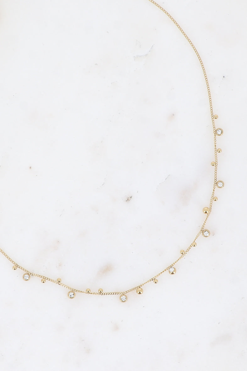 Balls And Cut Crystals Necklace