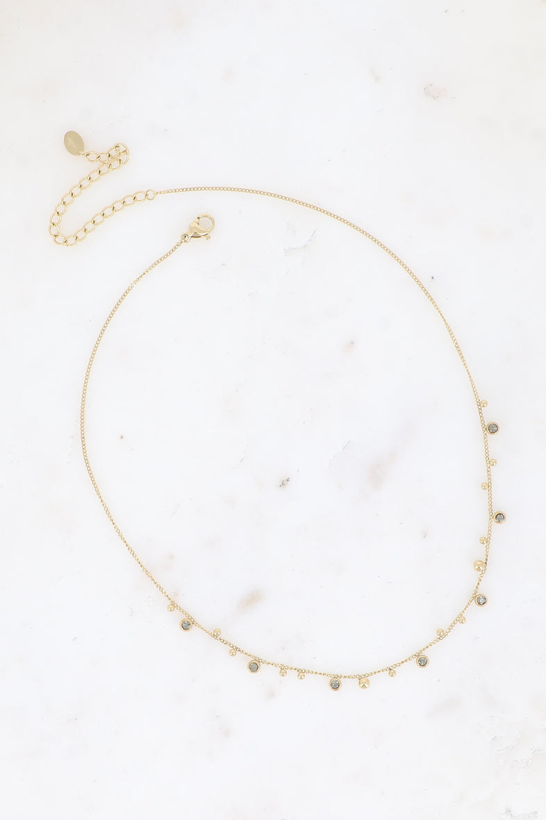 Balls And Cut Crystals Necklace