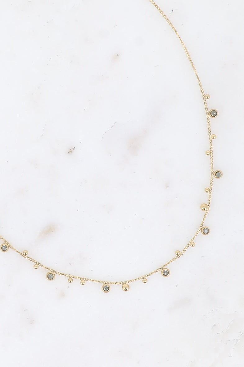 Balls And Cut Crystals Necklace