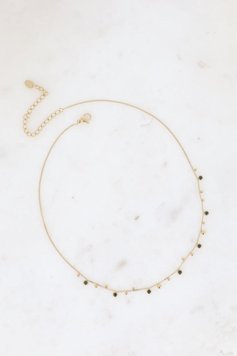 Balls And Cut Crystals Necklace