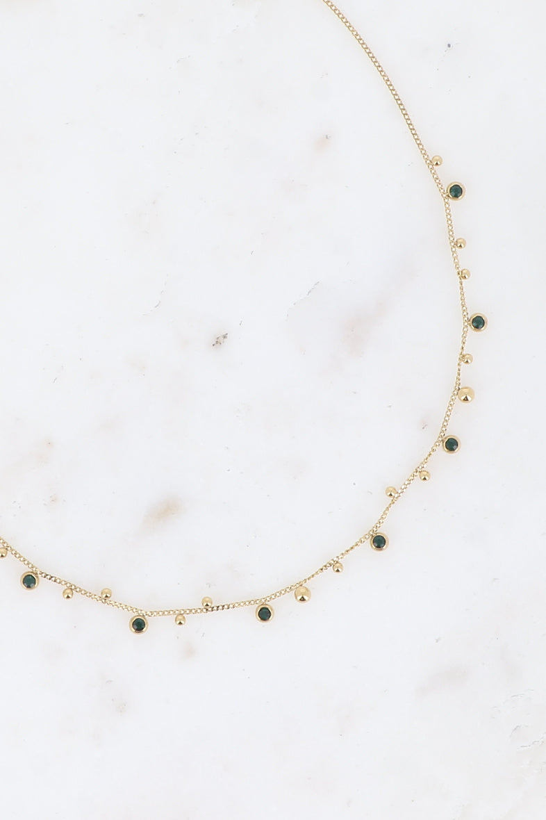 Balls And Cut Crystals Necklace