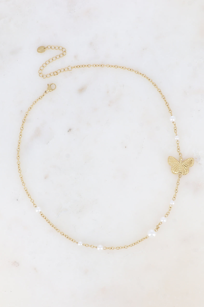 Textured Butterfly Necklace