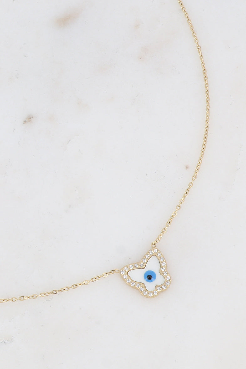 Butterfly Enamel Eye Necklace