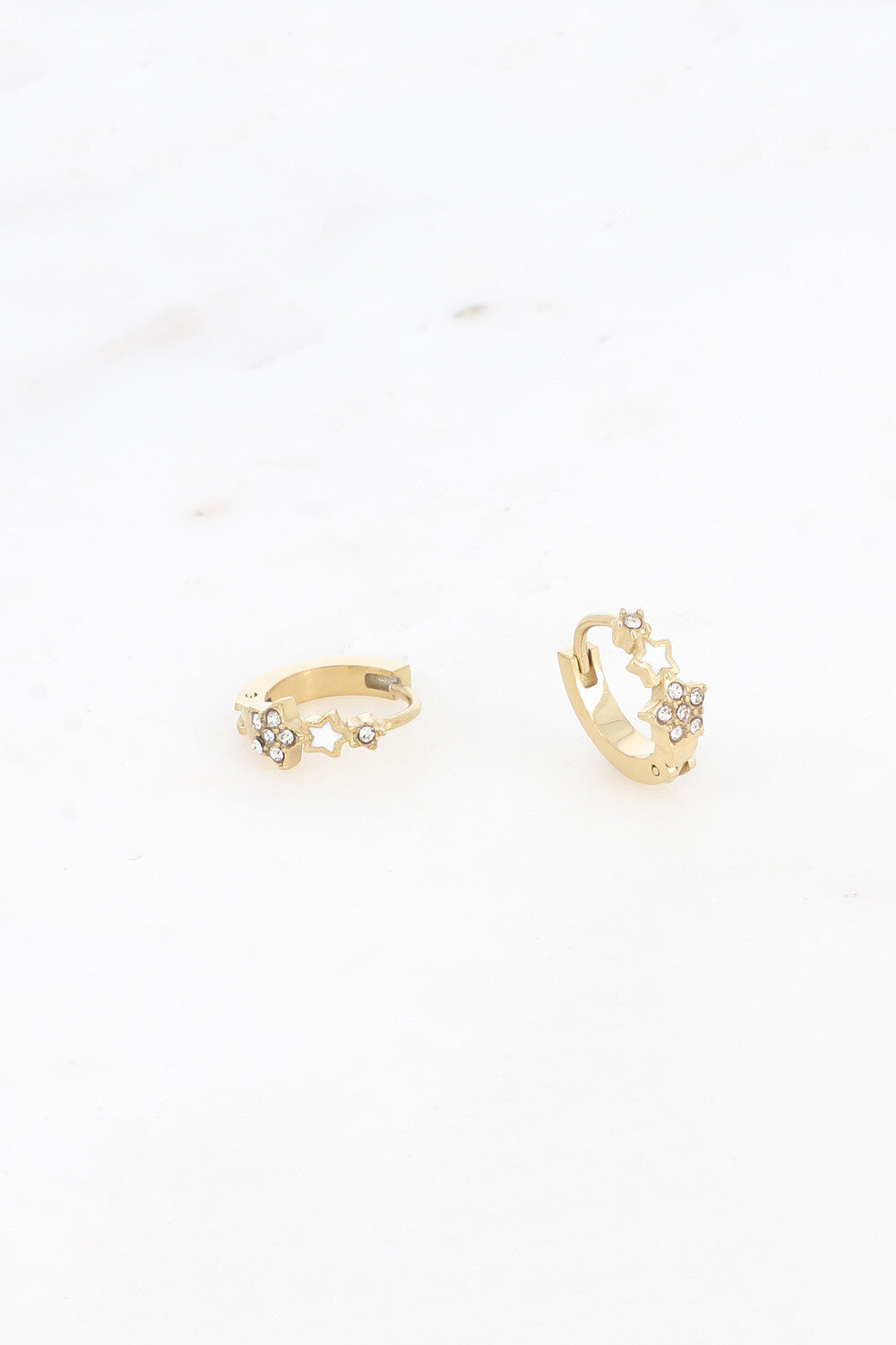 Triple Star Hoop Earrings