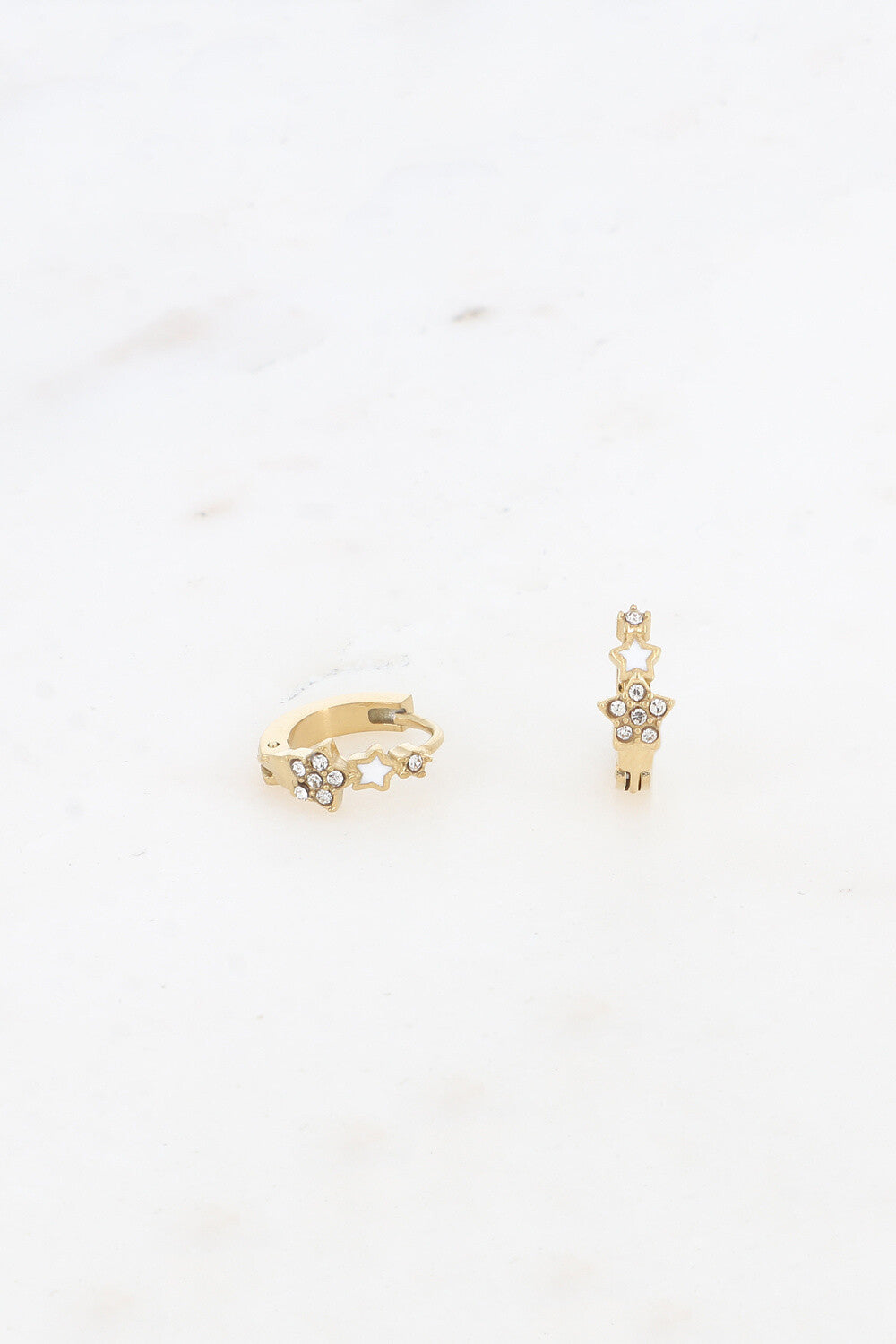 Triple Star Hoop Earrings