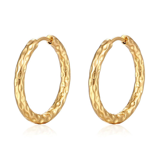 Hammered Hoop Earrings