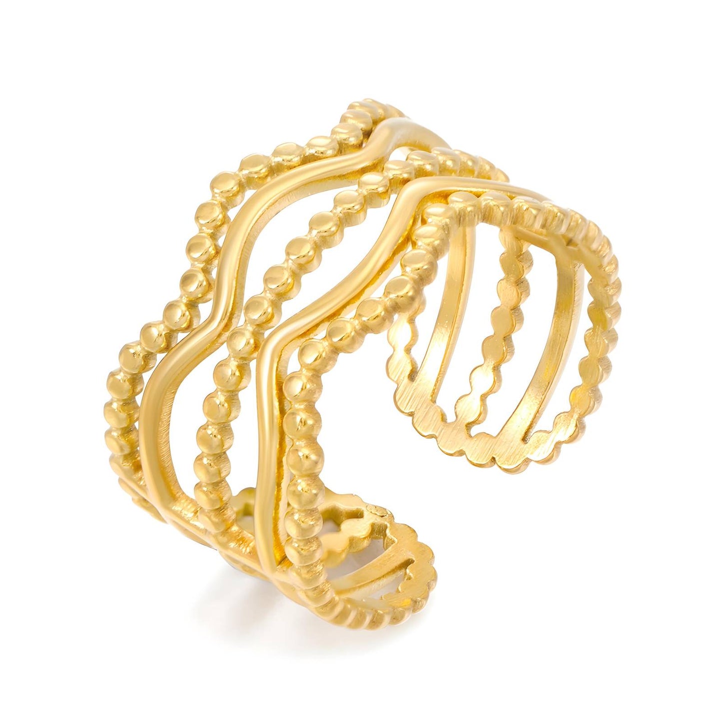 Gold Waves Ring