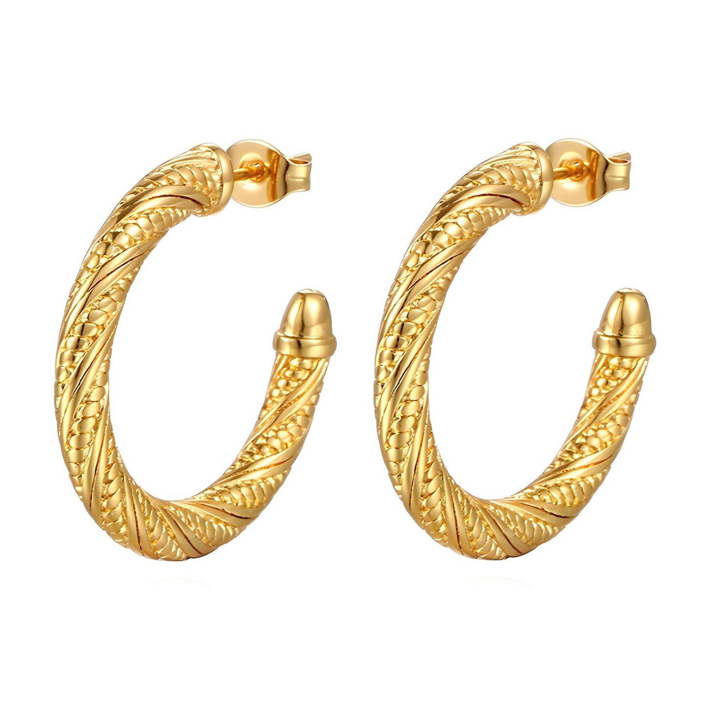 Patterned Hoop Earrings