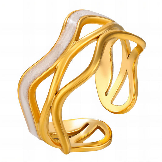 White Wave Ring