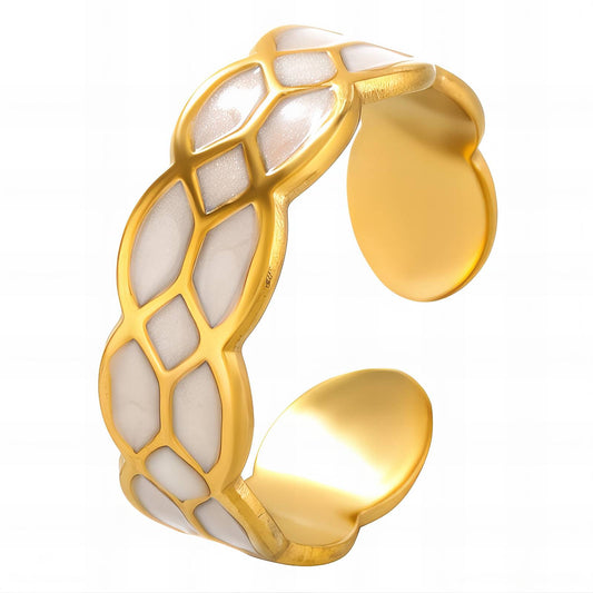 Gold Enamel Ring