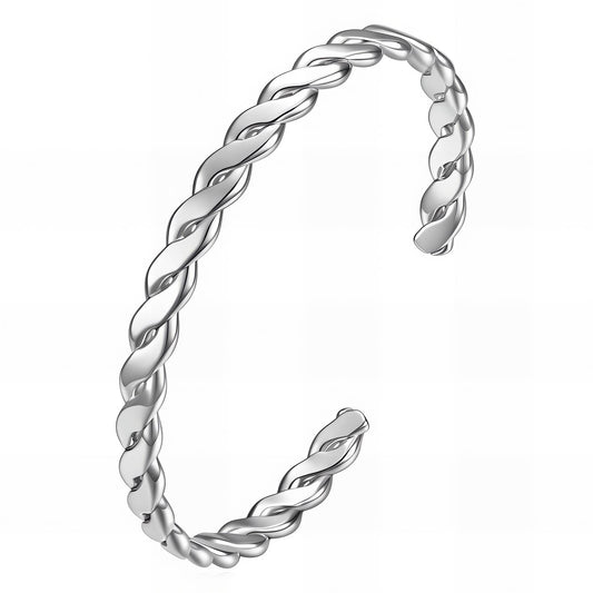 Silver Twisted Cuff