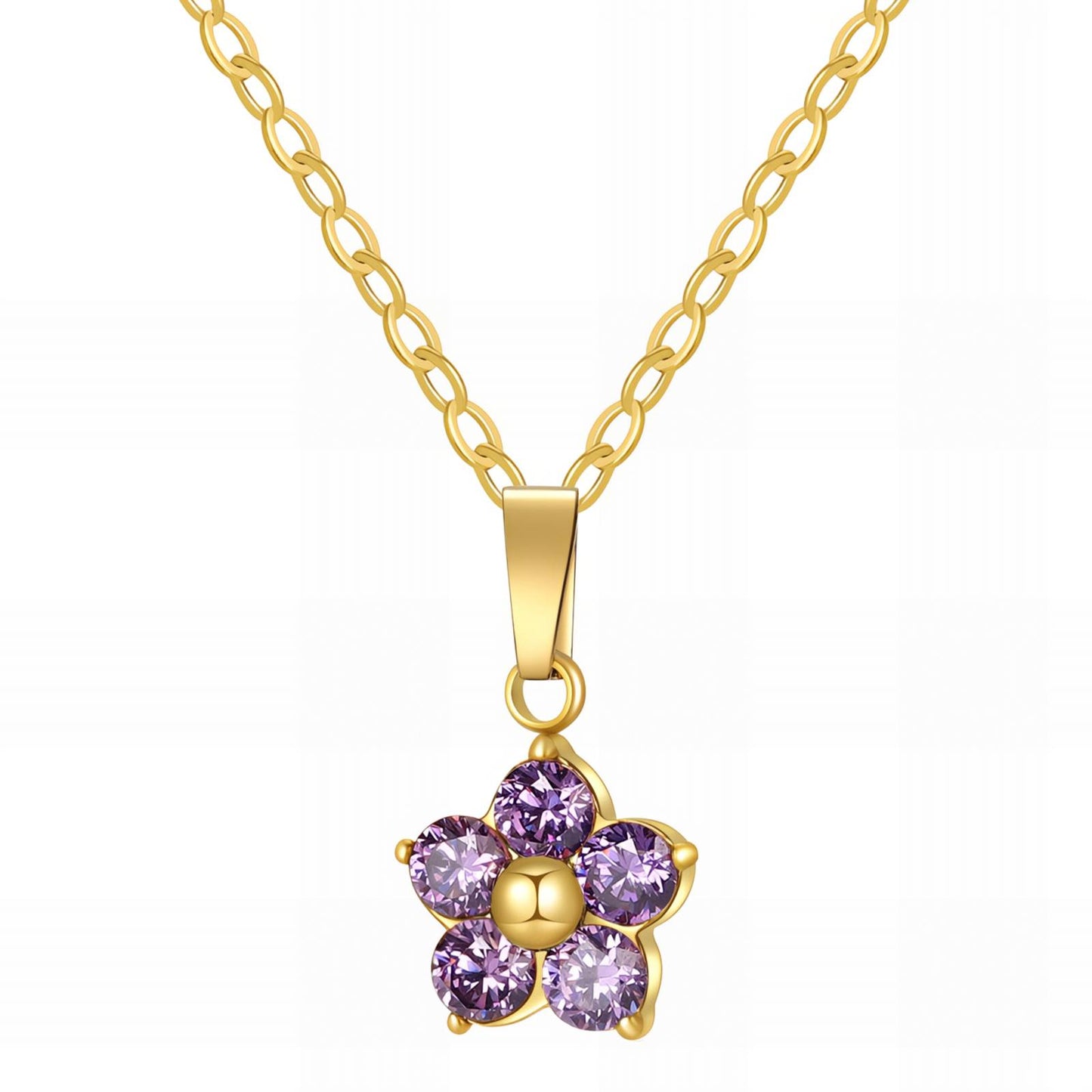 Purple Flower Necklace