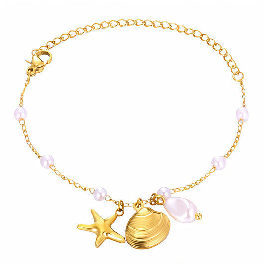 Starfish and Seashell Bracelet