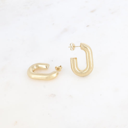 Brushed Oval Hoops
