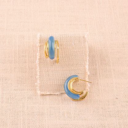 Resin Hoop Earrings