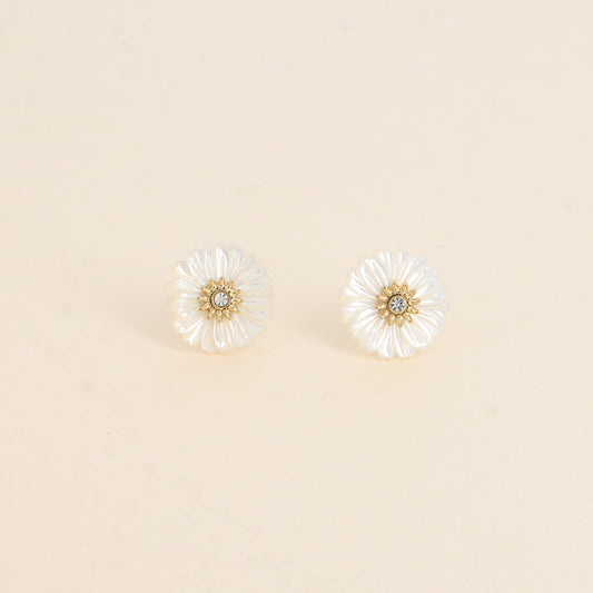 Pearl Flower Studs