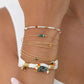 Fabric stone bracelet