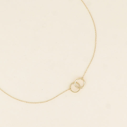 Double Ring Necklace