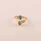 Teardrop stone ring