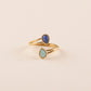 Teardrop stone ring
