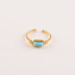 Milgrain stone ring