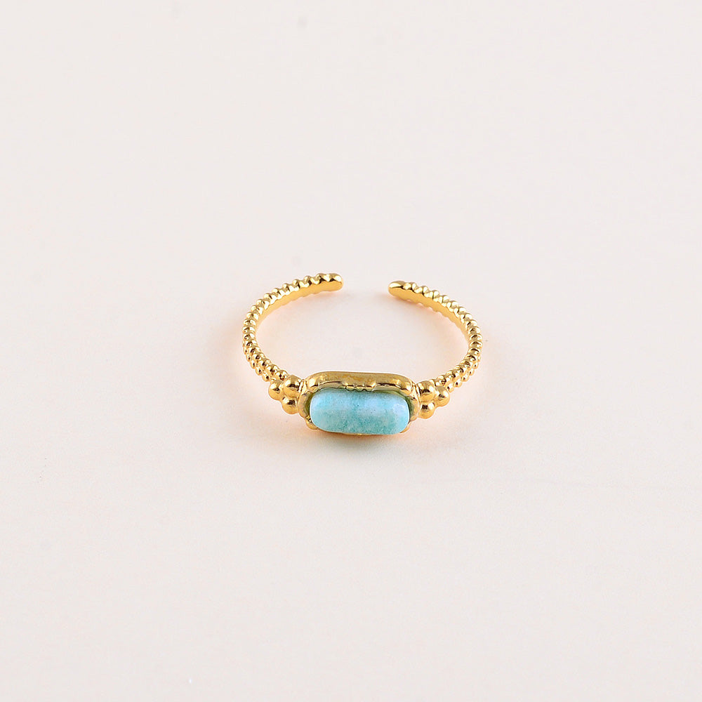 Milgrain stone ring