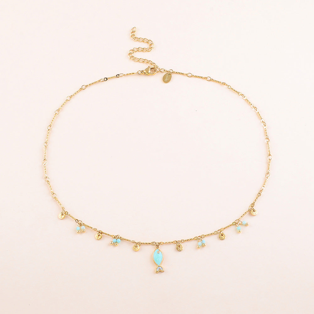 Enamel Fish Necklace
